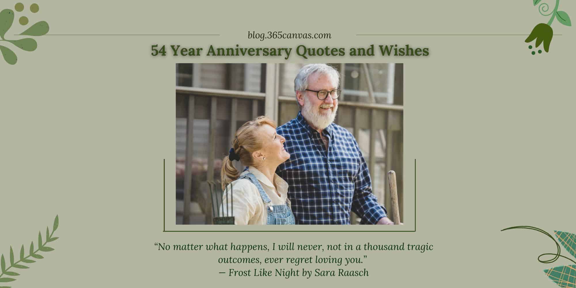 40+ Sweetest 54th Year Glass Anniversary Quotes, Wishes and Messages