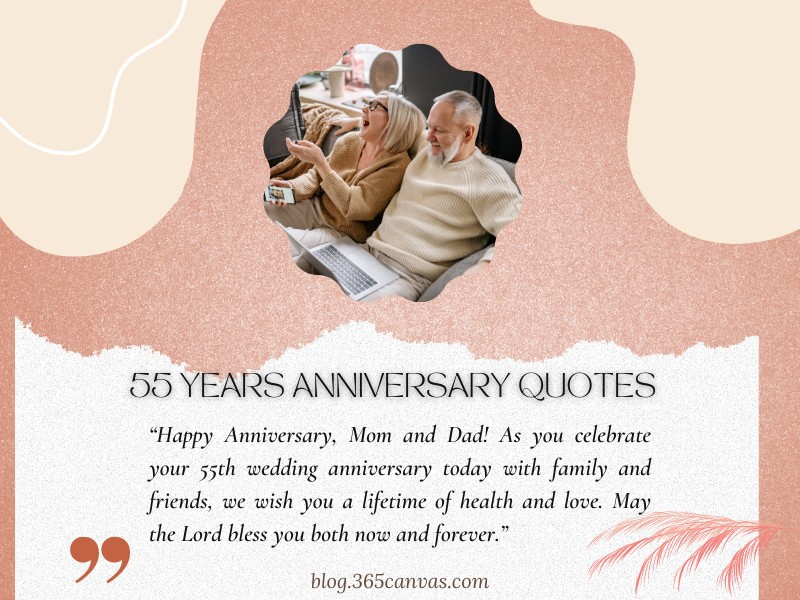 55-Year wedding Anniversary Quotes for Parent