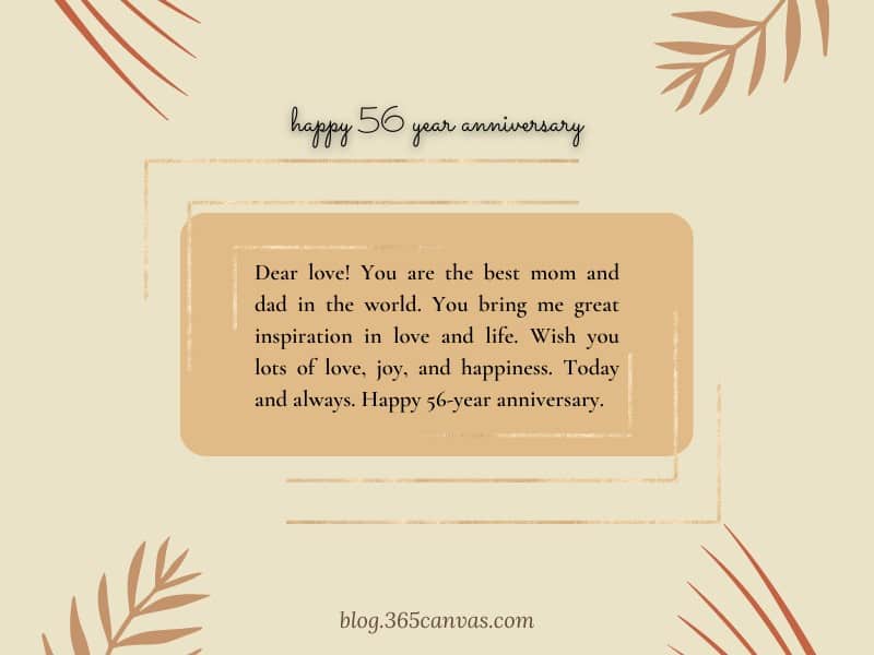 56-Year Anniversary Quotes for Parent