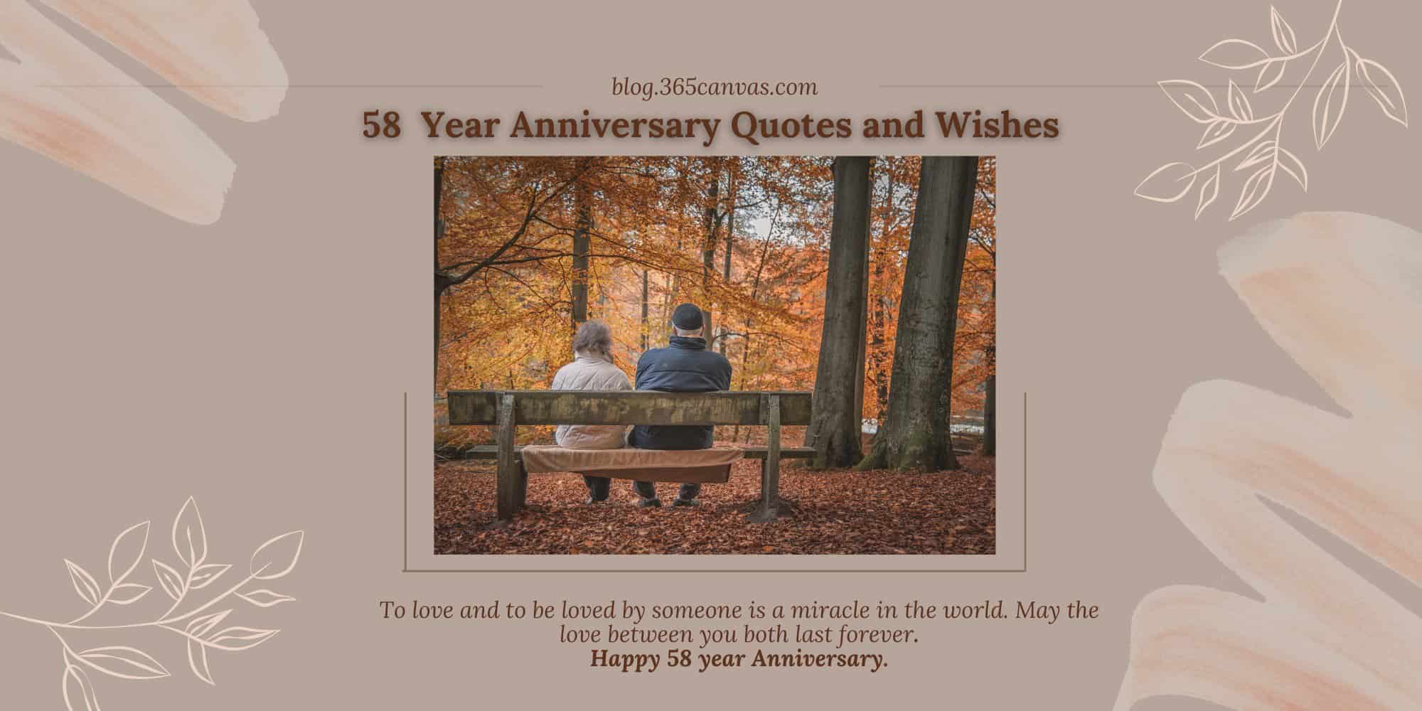 35+ Sweetest 58th Year Faith And Hope Anniversary Quotes, Wishes