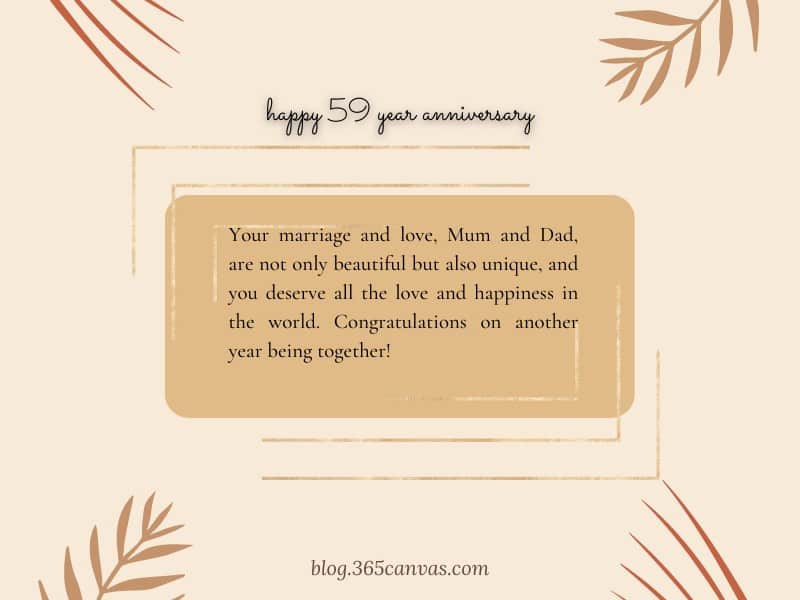 59-Year Anniversary Quotes for Parent