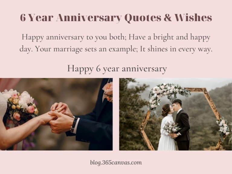 100+ Heart-touching 6th Year Wedding Anniversary Quotes and Wishes