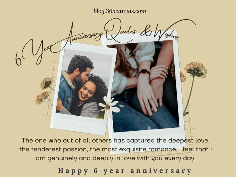 6 Year Wedding Anniversary Quotes for Your Wife