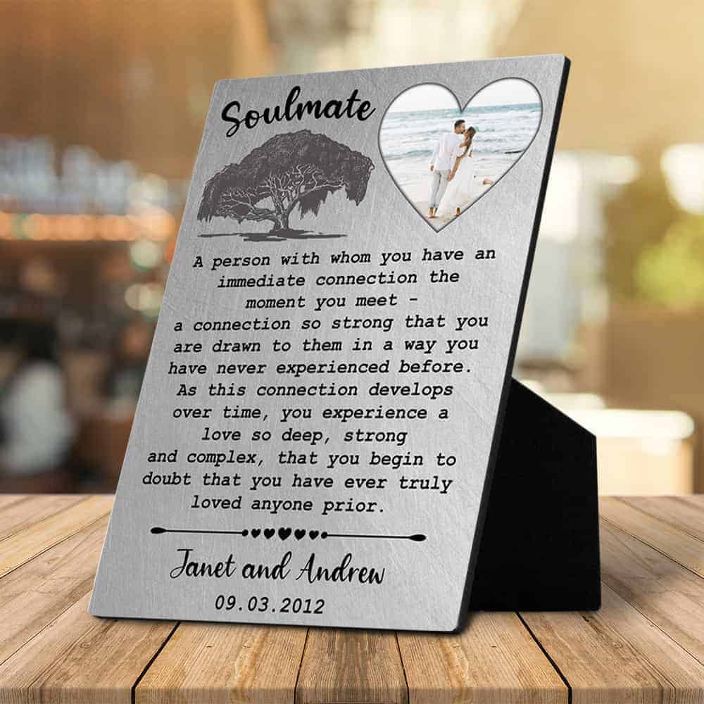Soulmate 9th Anniversary Custom Photo Desktop Plaque