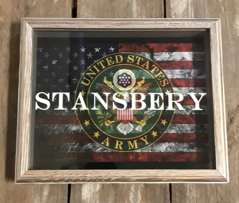 Army Shadow Box: gifts for veterans