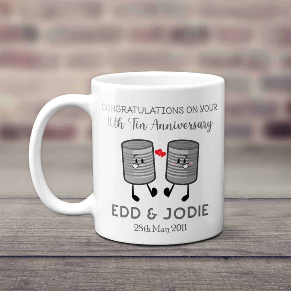 Congratulations On Your 10th Tin Anniversary Cartoon Mug