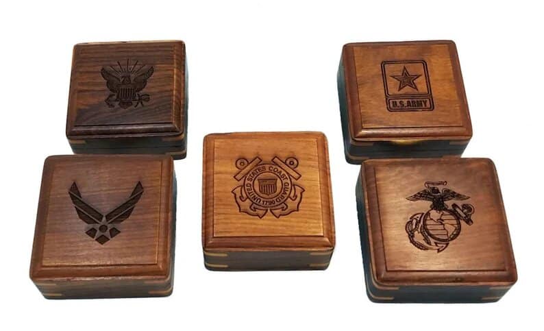 Engraved Military Box: army gift ideas