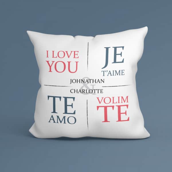 “I Love You” Personalized Pillow for Her