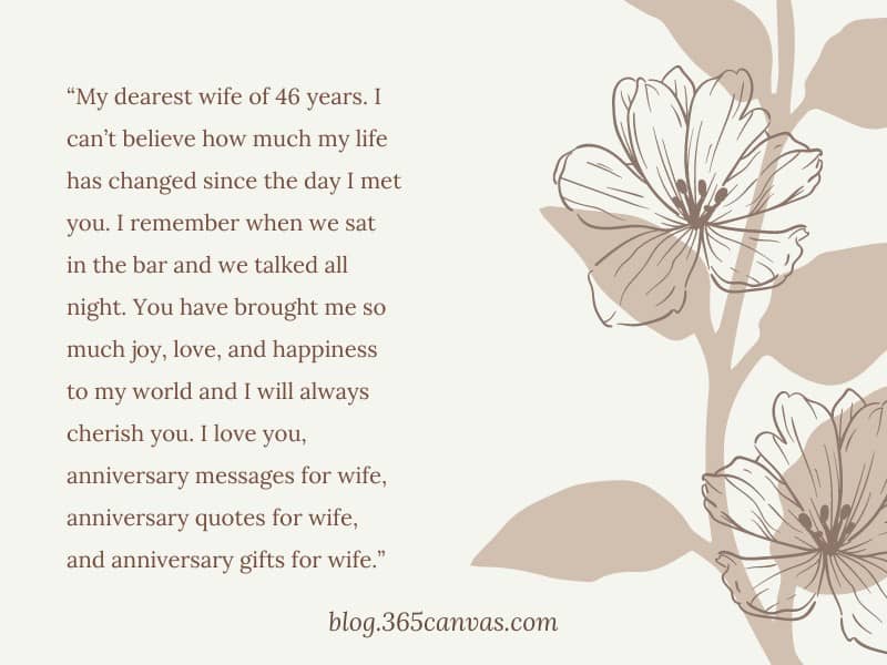 Inspirational 46-Year Anniversary Quotes for Wife