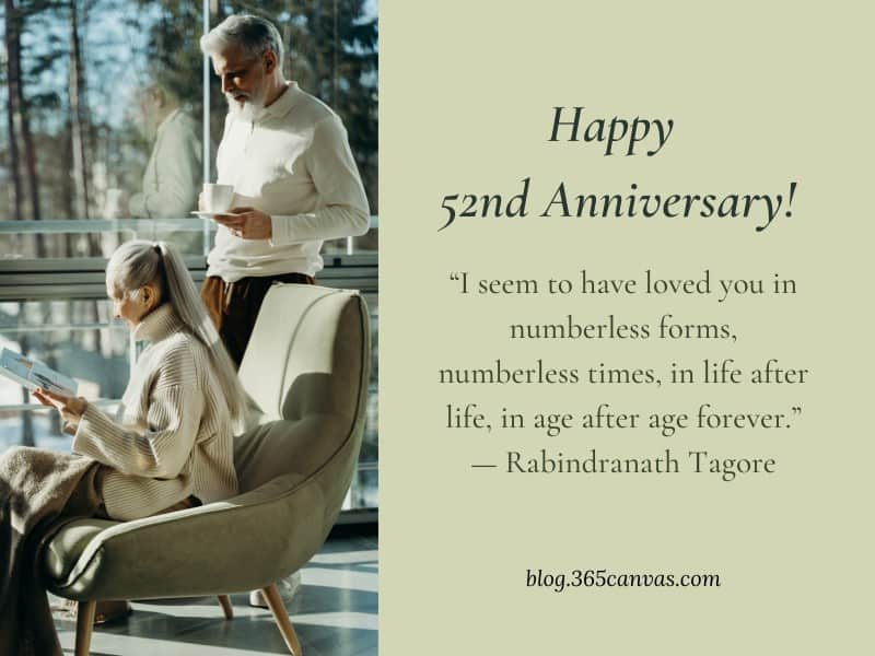 Inspirational 52 Year Anniversary Quotes for Wife