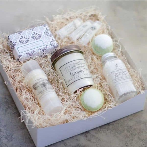 retirement gift for woman: luxury spa gift box