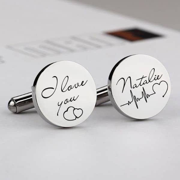 Personalized Cufflinks - romantic gifts for him