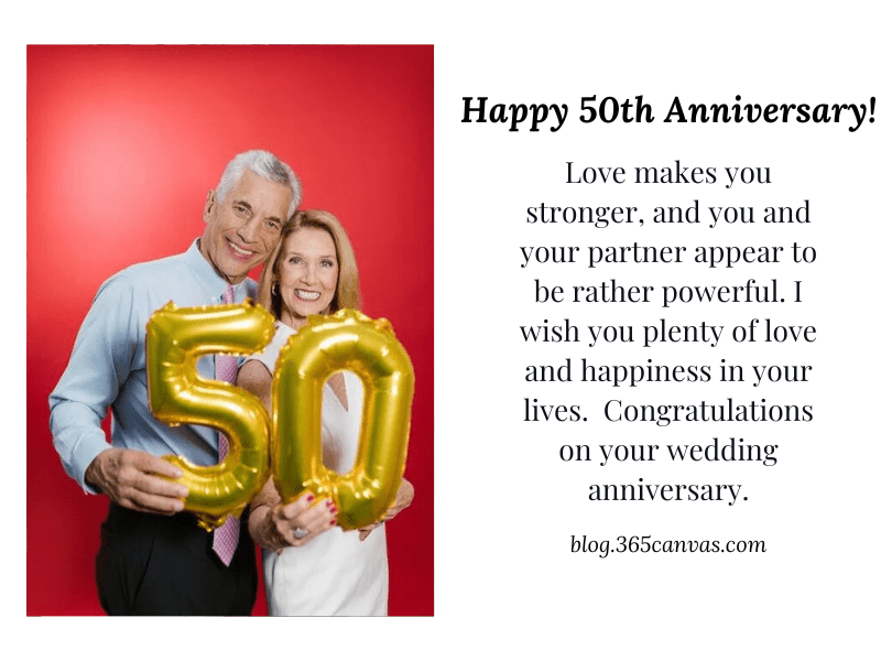 Best 50th Anniversary Quotes, Wishes And Messages - 365Canvas Blog