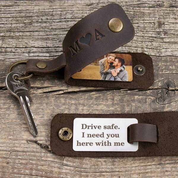 customized anniversary gifts for her: keychain with picture