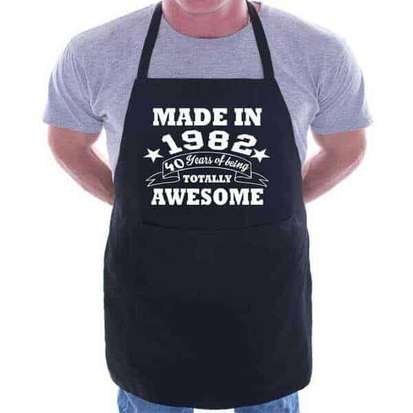 40th birthday gifts for men: Funny BBQ Apron
