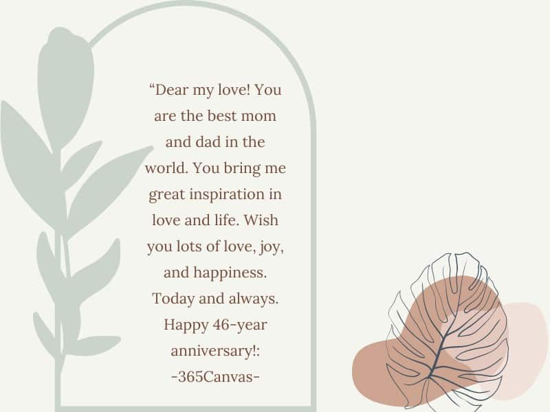Happy 46-Year Anniversary Quotes for Parent