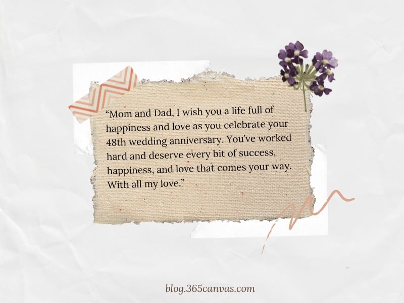 Happy 48-Year Anniversary Quotes for Parent