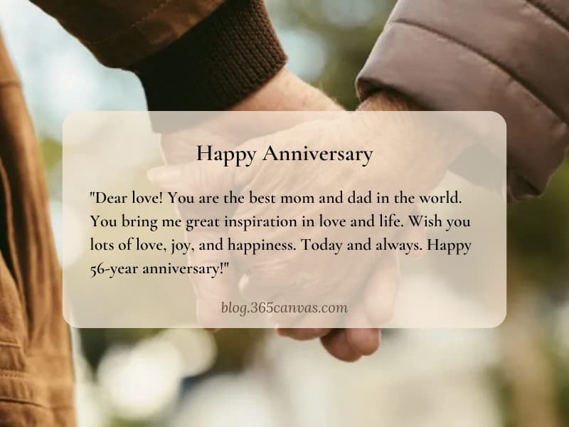 Happy 56-Year Anniversary Quotes for Parent
