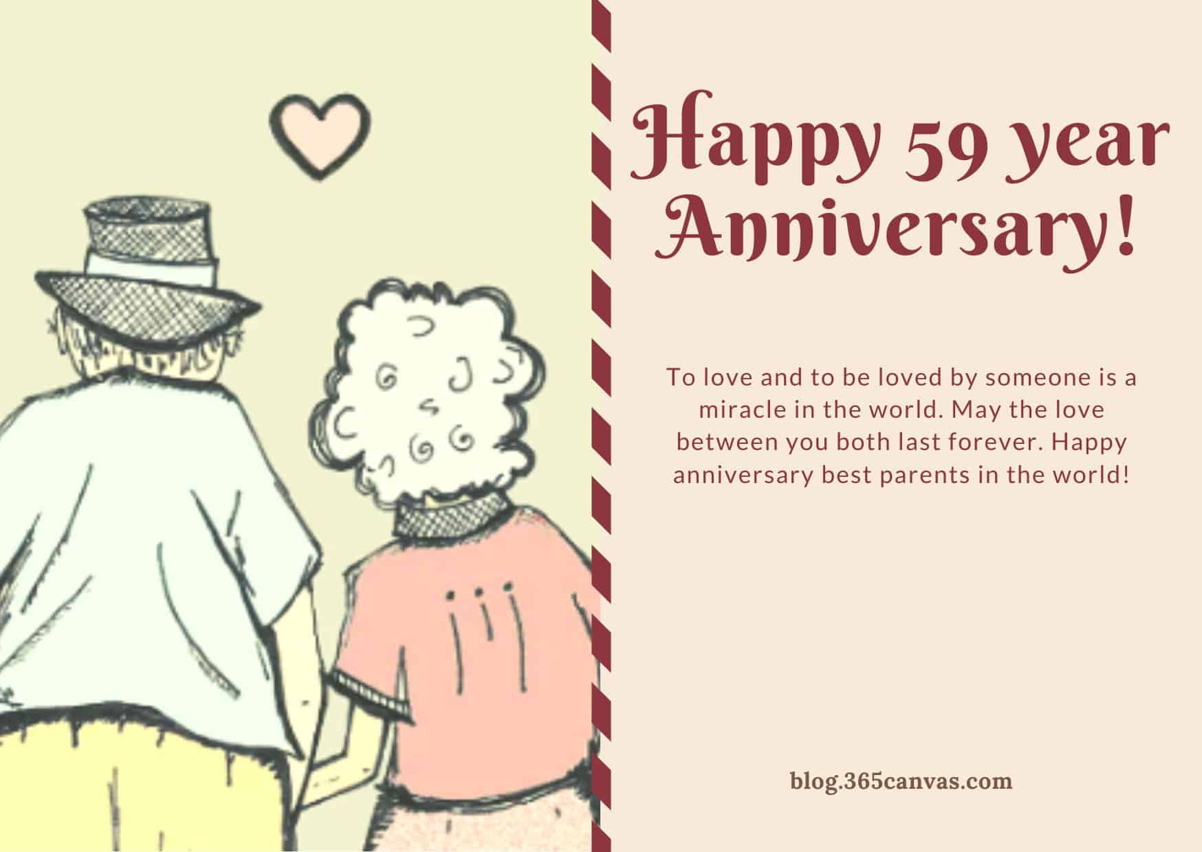 Happy 59-Year Anniversary Quotes for Parent