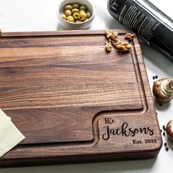 welcome home gift for male: Personalized Cutting Board