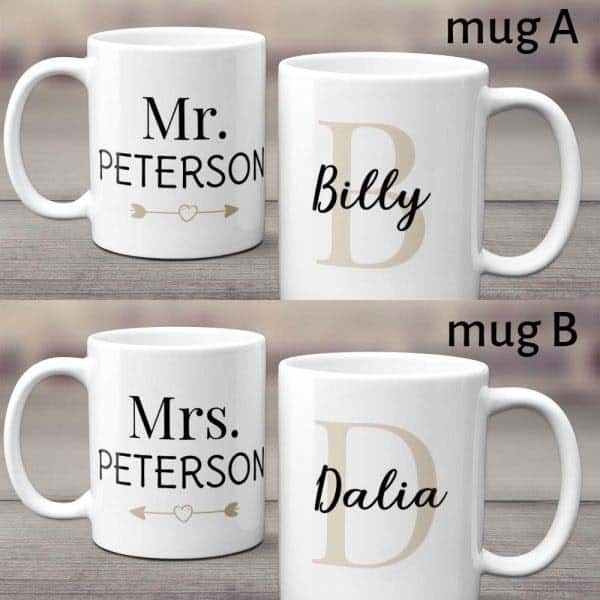 wedding gifts ideas for elderly couple: Mr And Mrs Couple Mug