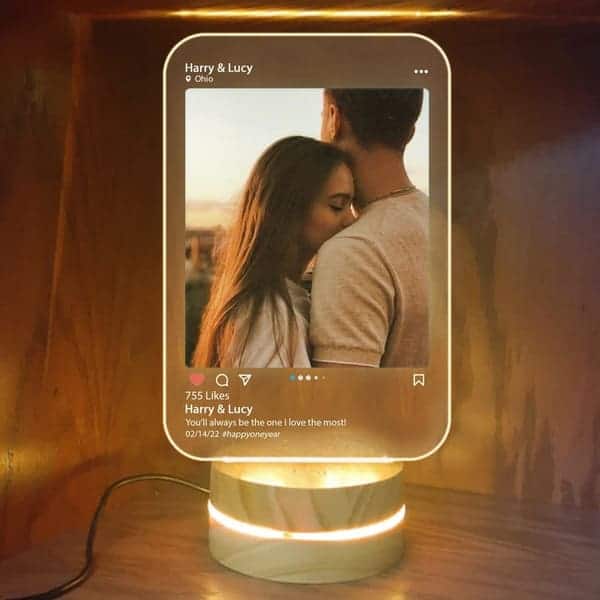 cute personalized gifts for boyfriend: Acrylic Instagram Vibe Plaque