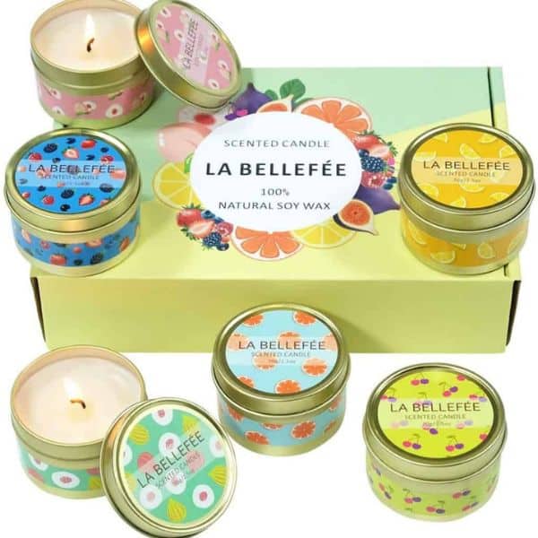 retirement gift ideas for her: scented candle set