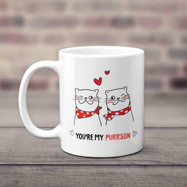 new relationship gifts for him: you are my purrson mug