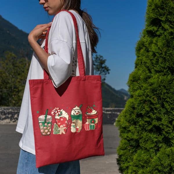 A Pretty Christmas Tote Bag