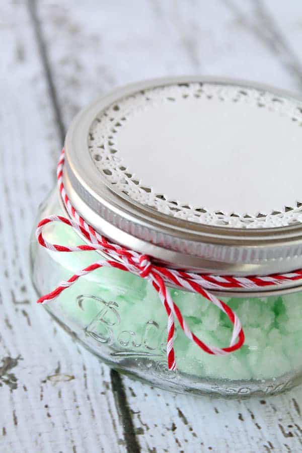 DIY Mint Sugar Scrub: christmas present crafts	