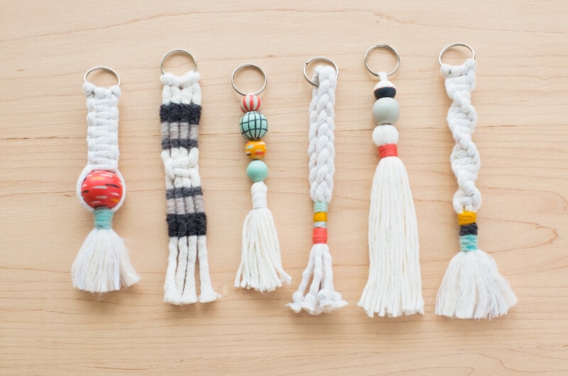Macramé Key Chains: cheap christmas crafts gifts	