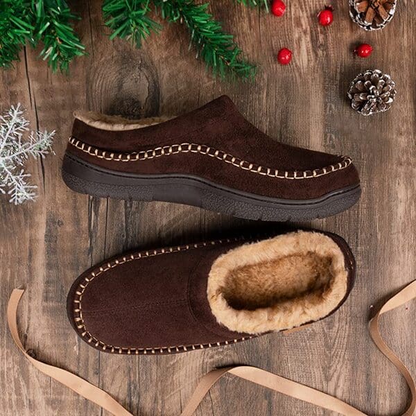 Fluffy Wide Loafer Slippers Boyfriend Christmas Gifts 