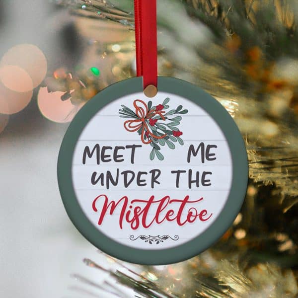 Christmas Gift Ideas for Boyfriend Meet Me Under the Mistletoe Ornament