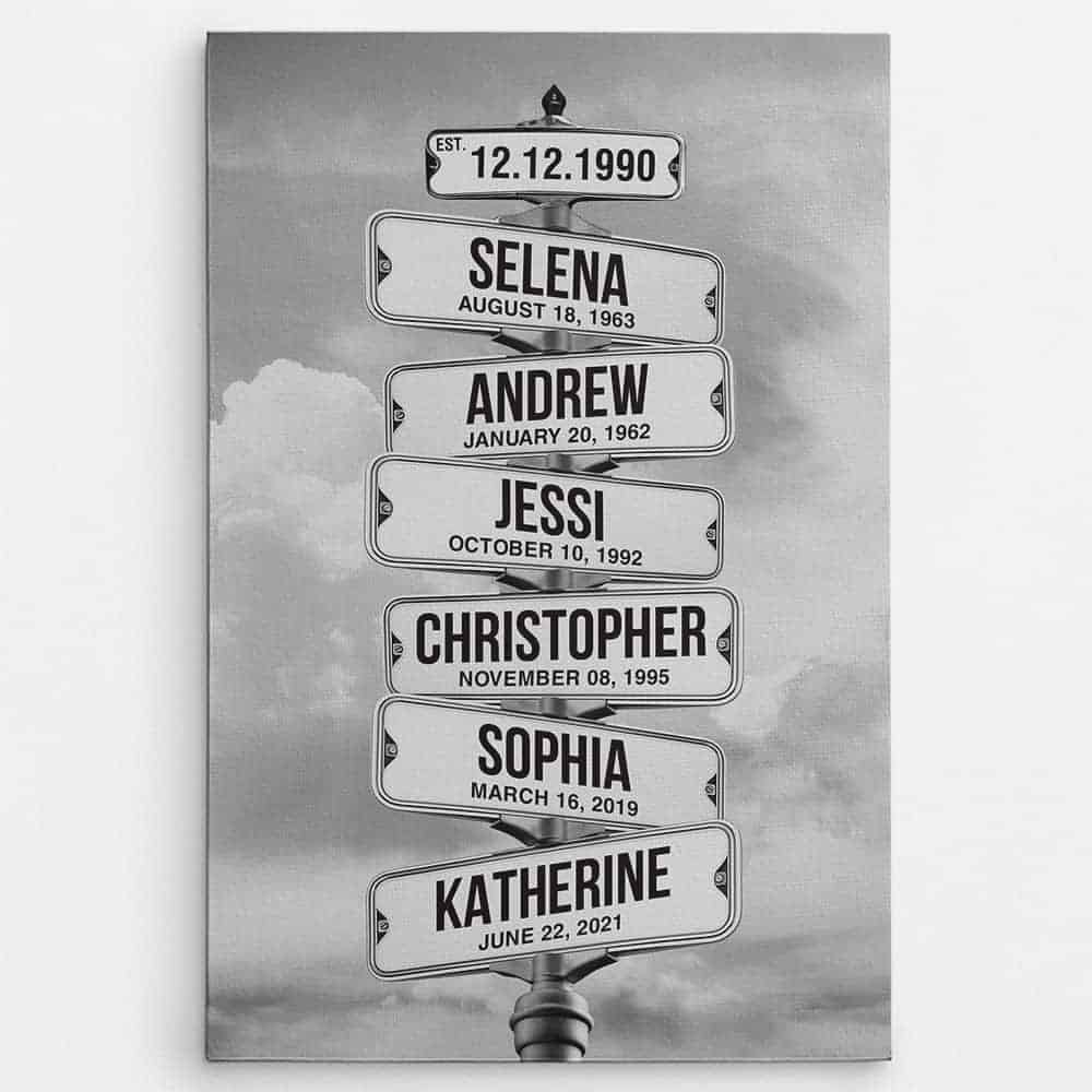 custom street sign print - a mother in law gift idea