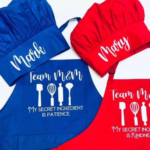 Christmas gifts for young couples: His and Hers Aprons