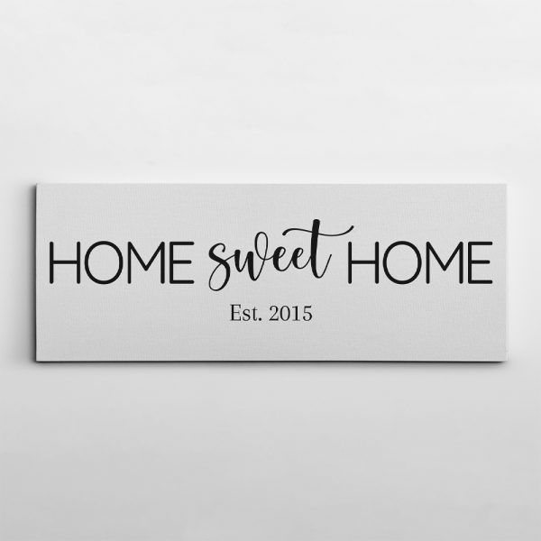 Christmas gifts for newly married couples: Home Sweet Home Canvas Sign