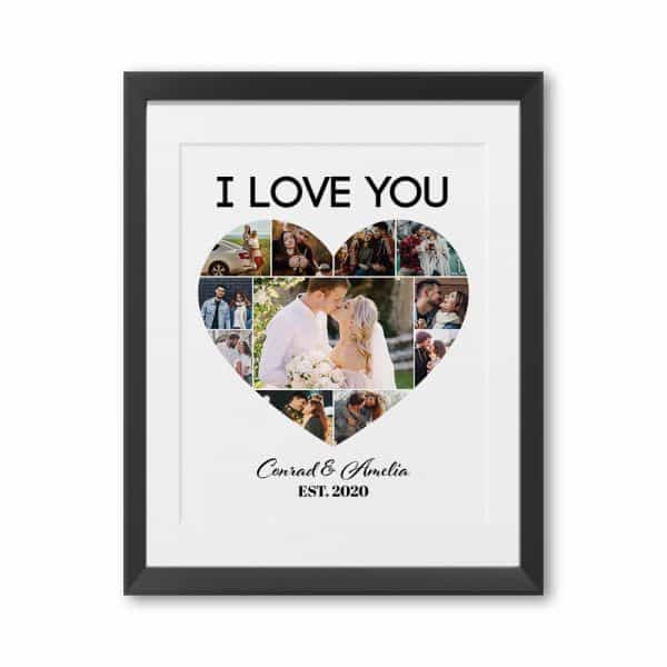 I Love You Collage Print - creative christmas gifts for girlfriend