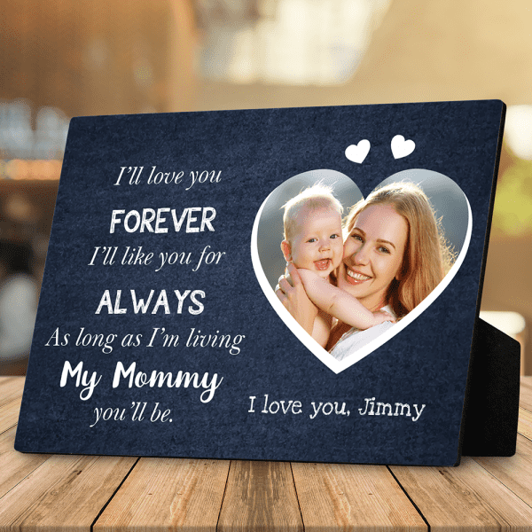 Love You Forever Desktop Photo Plaque: xmas gift ideas for him