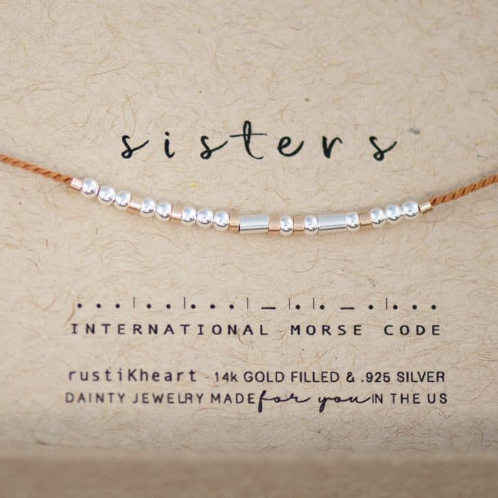 Sister Morse Code Bracelet: what do i get my sister for christmas