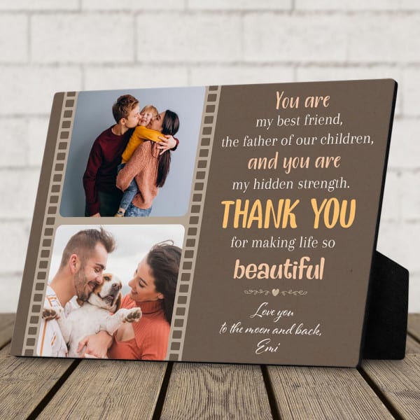 You Are My Best Friend The Father Of Our Children Custom Photo Desktop Plaque: gift suggestions for husbands