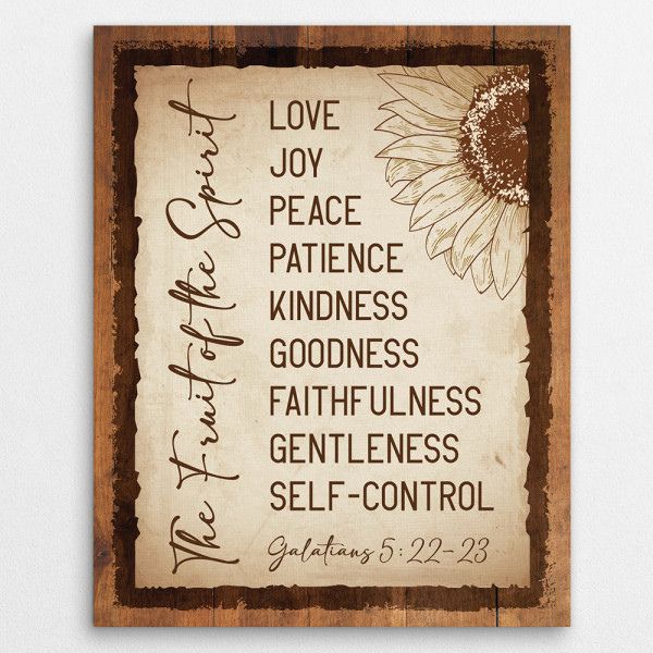 best gifts for couples for Christmas: Christian The Fruit of the Spirit Wall Art