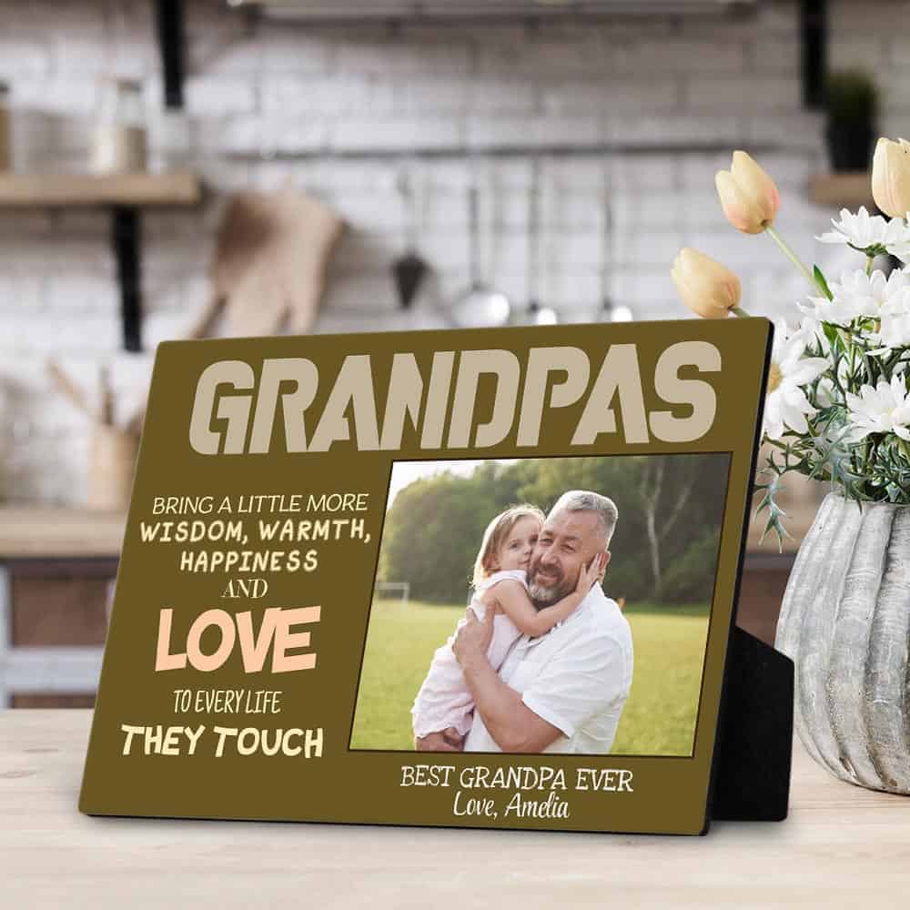 Best Grandpa Ever Desktop Photo Plaque- Christmas Gift Ideas For Grandpa