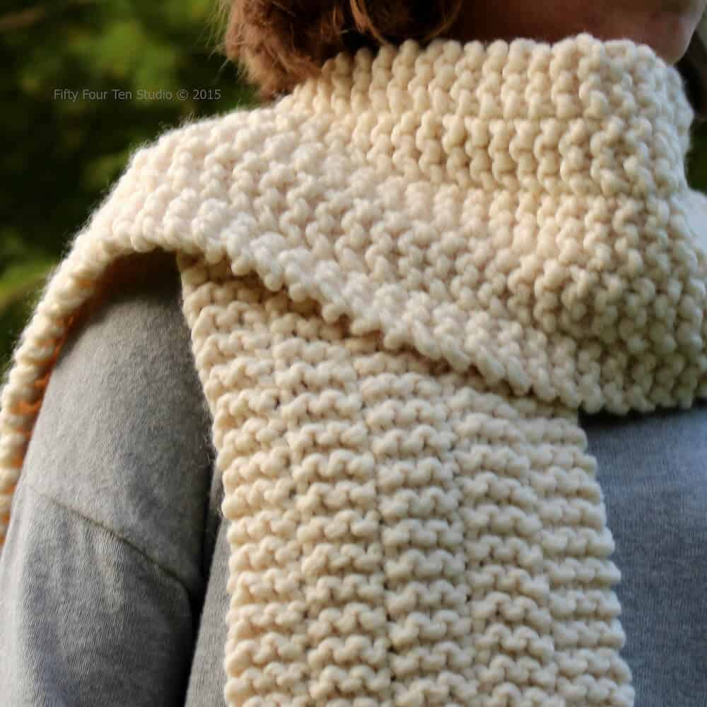side line knitting scarf - DIY gift idea for MIL