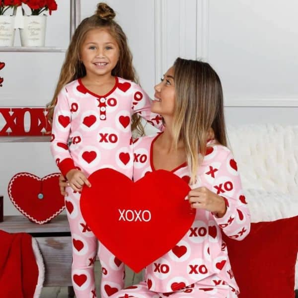 Mommy & Me Beating Hearts Pajama Set
