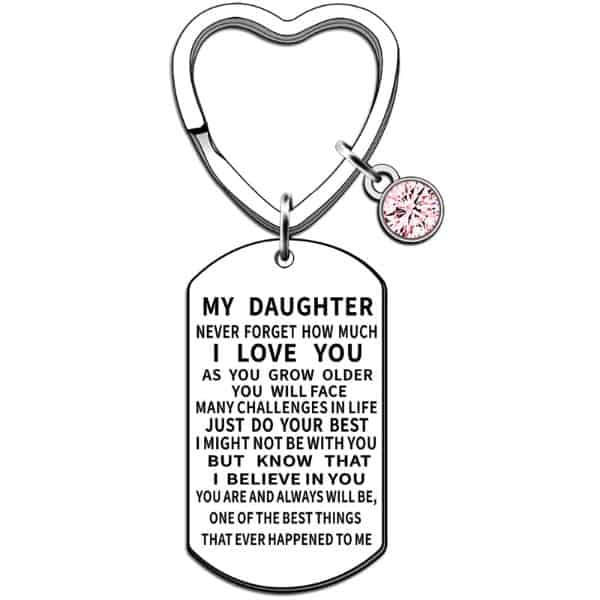 Valentines Gifts for Daughters with Daughter Keychain