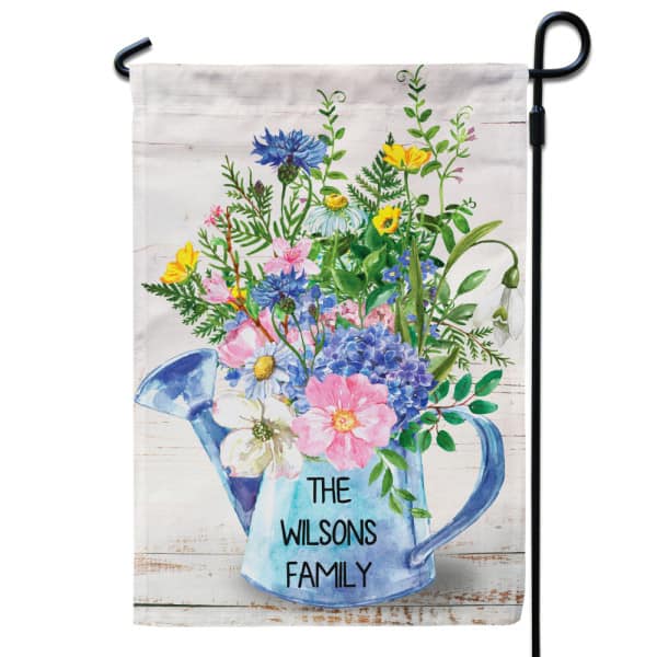 Watering Pot Flower Custom Spring Garden Flag: good gifts for gardeners
