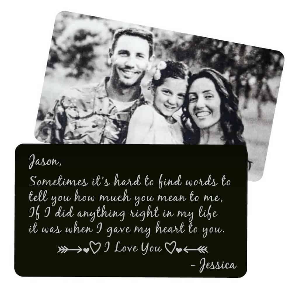 custom wallet card - valentine's day gift ideas for him