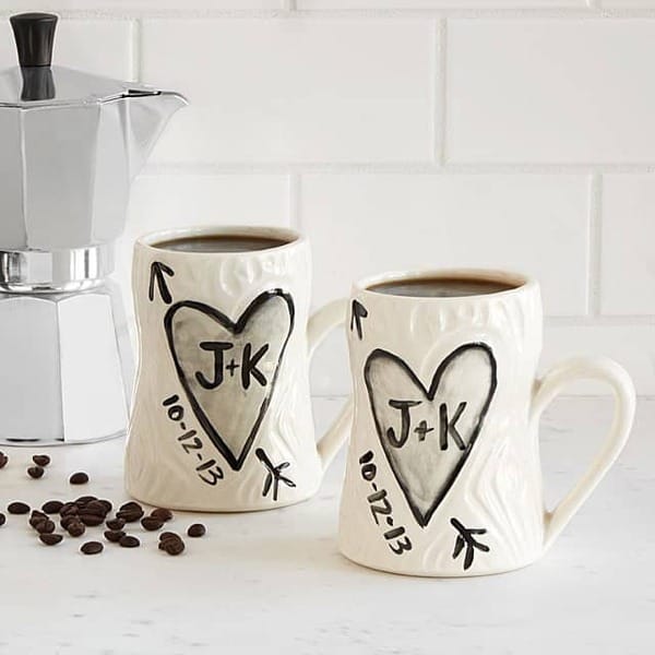 Personalized Porcelain Coffee Mug Set