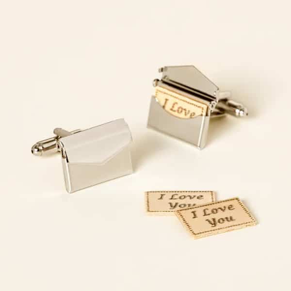 top personalized valentines day gifts for him: Custom Love Letter Cufflinks