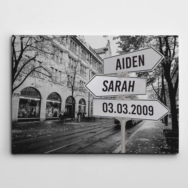 Personalized Street Sign Canvas Art Print